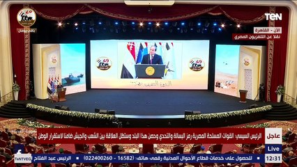 كلمة الرئيس السيسي خلال الندوة التثقيفية للقوات المسلحة الـ 36