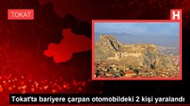 Bariyere çarpan otomobildeki 2 kişi yaralandı