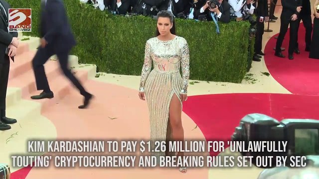 Kim Kardashian to pay $1.26 million for 'unlawfully touting' cryptocurrency and breaking rules set out by SEC