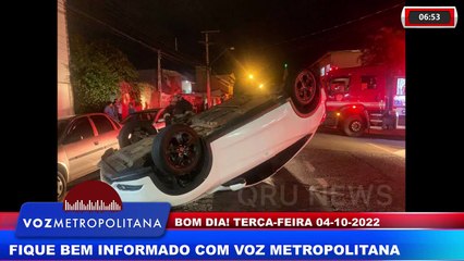 CARRO CAPOTA NA ZONA OESTE DE RIBEIRÃO PRETO