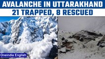 Uttarakhand: Major Avalanche traps 21 mountaineers, 8 rescued | Oneindia news *Breaking