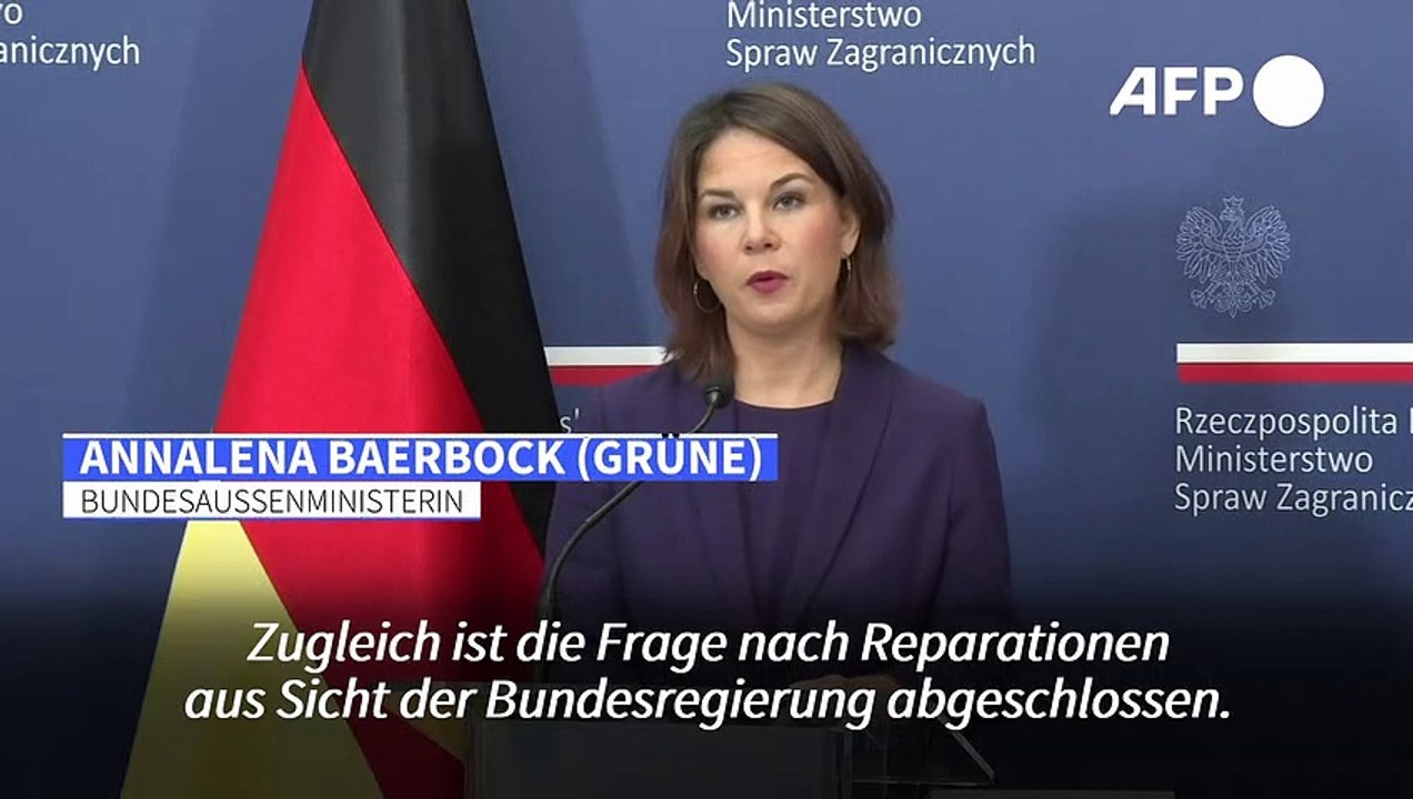 Baerbock: "Frage nach Reparationen ist abgeschlossen"
