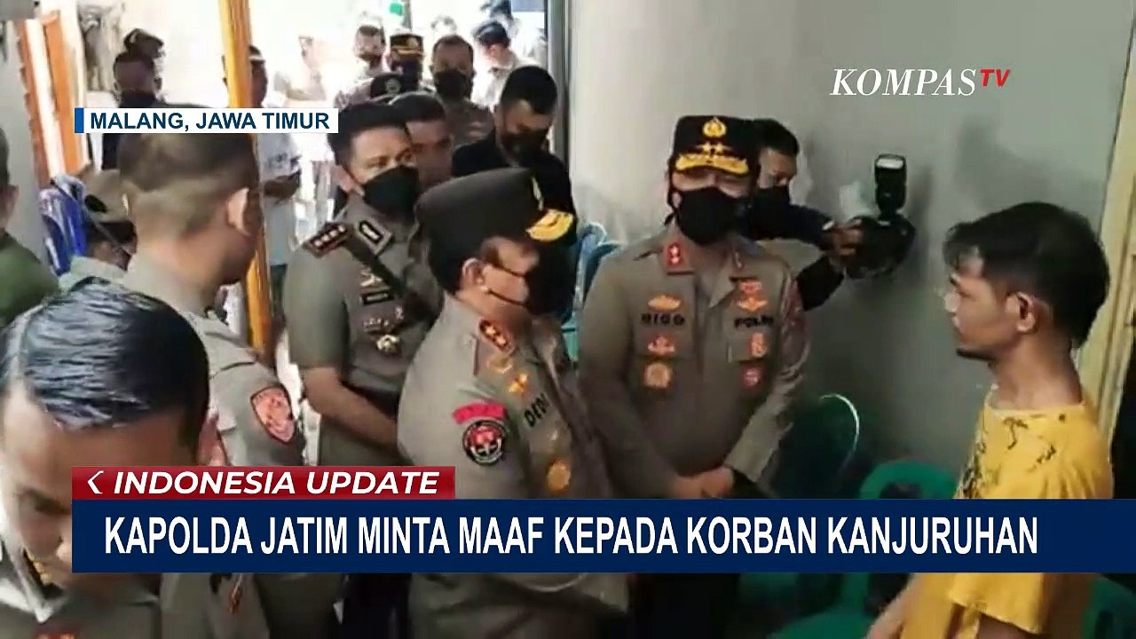 Kapolda Jatim Sampaikan Permintaan Maaf saat Jenguk Korban Tragedi Kanjuruhan