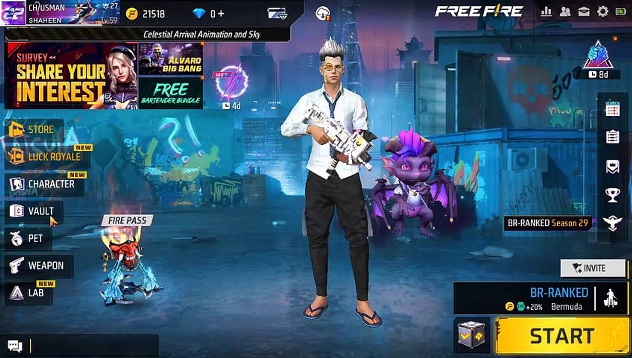 I GET FREE BARTENDER BUNDLE FROM DOUBLE TROUBLE EVENT IN FREE FIRE || GR SONS