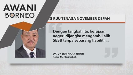 DUN Sabah | Sabah bentang RUU Tenaga November depan