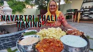 NAVARTRI THALI MAKING | Veg Village Food