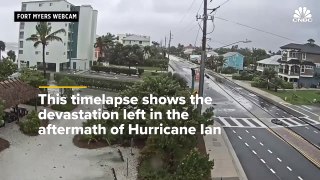 Timelapse shows devastating storm surge from Hurricane Ian in Fort Myers Florida