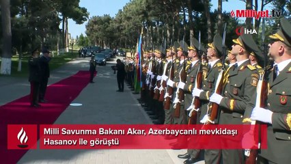Milli Savunma Bakanı Akar, Azerbaycanlı mevkidaşı Hasanov ile görüştü