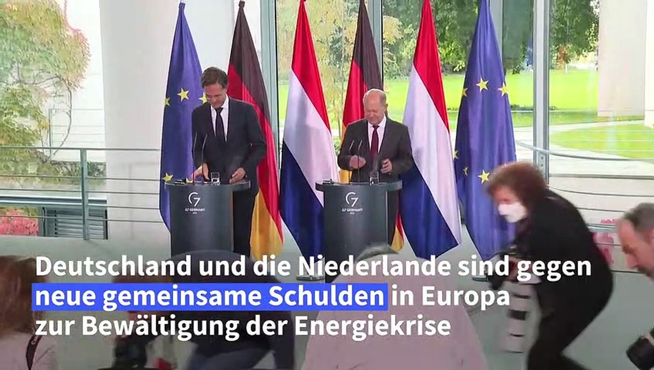 Scholz und Rutte: Keine neuen europäischen Schulden wegen Energiekrise