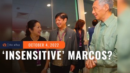 ‘Insensitive, callous’: Marcos criticized over ‘luxurious’ Singapore Grand Prix trip