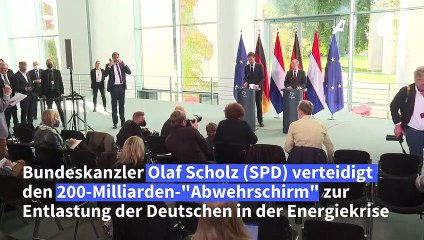 200-Milliarden-Abwehrschirm: Scholz verteidigt "Doppel-Wumms"