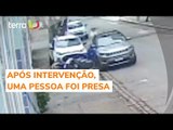 Mulher flagra assalto contra marido e atropela criminosos em Santos (SP)