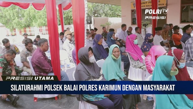 Polsek Balai Polres Karimun Gelar Silahturahmi Bersama Tokoh Masyarakat Serta Bagikan Bantuan Sosial