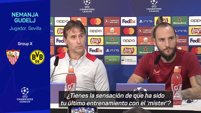 Rueda de prensa de Nemanja Gudelj, previa al Sevilla vs. Borussia Dortmund de Champions League