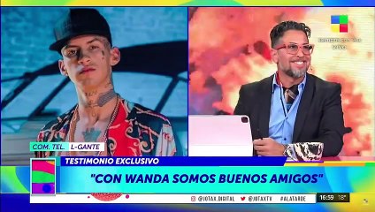 L-Gante sorprendió a Karina Mazzocco en vivo: "Estoy enamorado de la conductora"