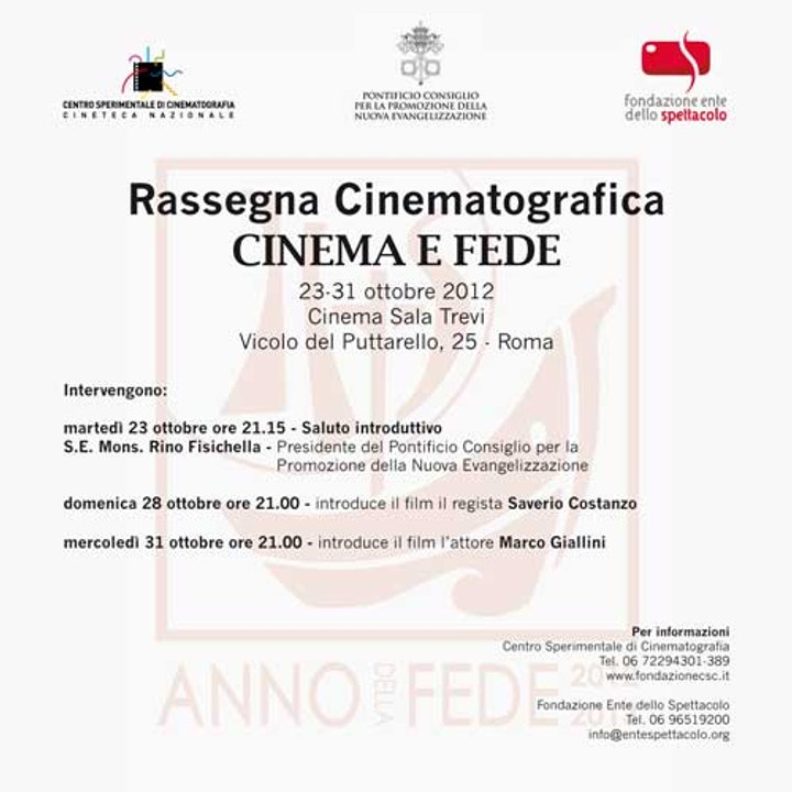 Inaugurazione Rassegna "Cinema e Fede"