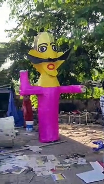 रावण दहन की तैयारी अंतिम चरण में अलवर शहर में क...