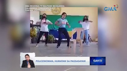 Policewoman, hataw sa pagsasayaw para sa kanilang crime prevention campaign | Saksi