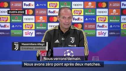 Groupe H - Allegri : "Commencer par gagner un match, déjà..."