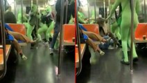 Yeşil giyen kadınlar, metroda gözüne kestirdikleri 2 genç kıza kabusu yaşattı