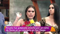 Rosalía es golpeada con un ramo de flores en pleno concierto