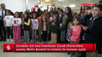 Metin Şentürk çocuklarla şarkı söyledi