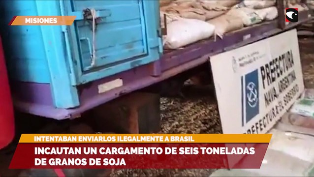 Incautan un cargamento de seis toneladas de granos de soja