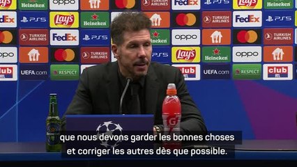 Groupe B - Simeone : "Une compétition qui ne vous permet pas de faire des erreurs"