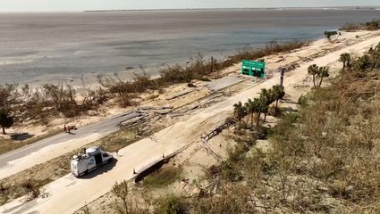 Crews working on temporary bridges to Florida's barrier islands after Ian's destruction