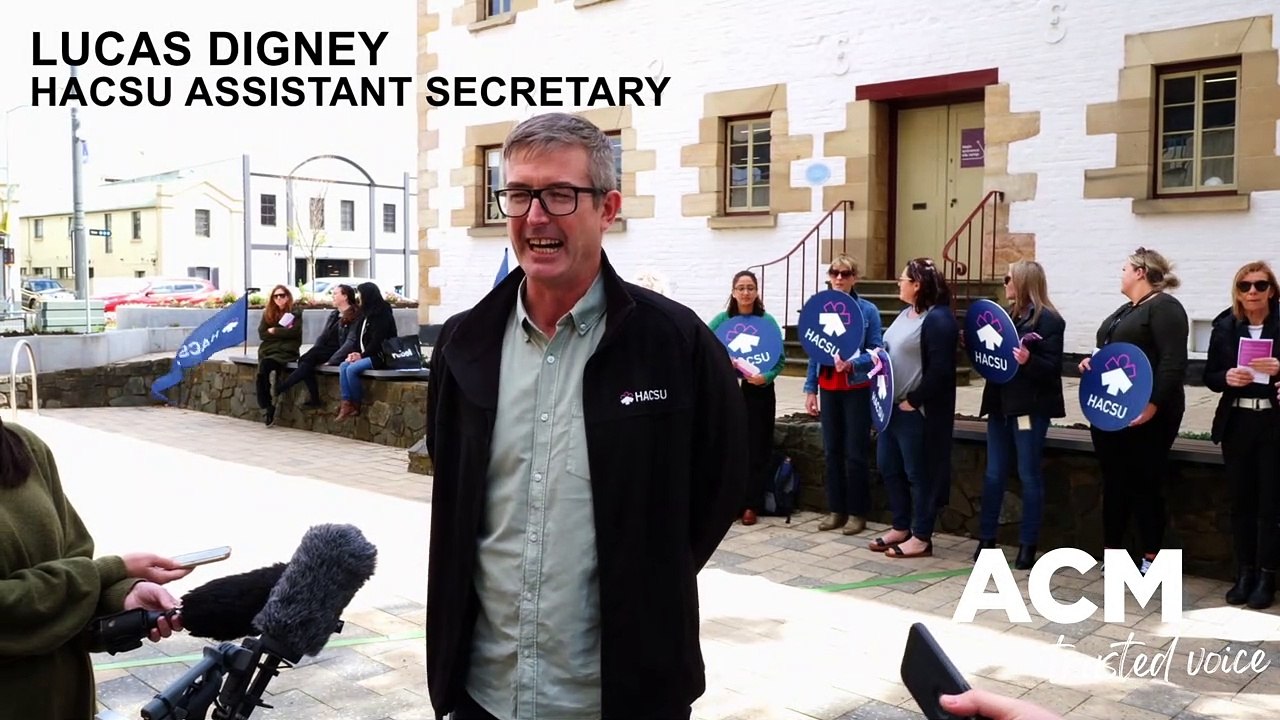 Child Safety Worker strikes at Civic Square, Launceston 5th October, 2022 video Dailymotion