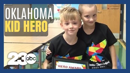 Oklahoma boy honored for using the Heimlich Maneuver to save a choking classmate’s life