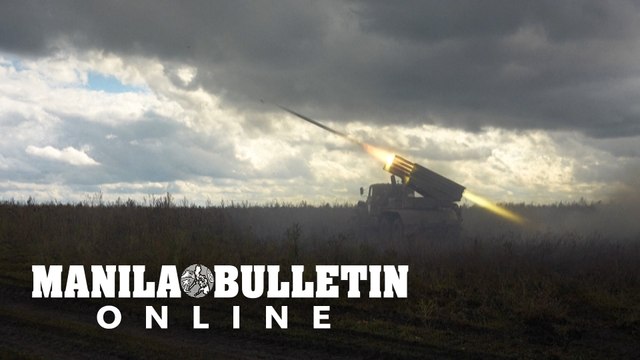 Ukraine forces fire grad missiles towards Russian positions