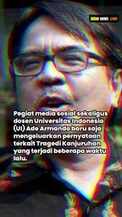 ADE ARMANDO SEBUT TAK ADA POLISI YANG MENGHAJAR SUPPORTER ARÉMA NETIZEN: SUDAH MEMBUNUH, MALAH BAYAR BUZZER