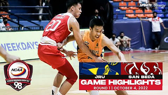NCAA Season 98 | Game Highlights: JRU vs San Beda | Men's Basketball Tournament Round 1