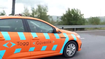 Yerli otomobil TOGG konvoyu trafikte görüntülendi