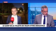 Les premières images du camp de la Villette en train d'être démantelé le mercredi 5 octobre