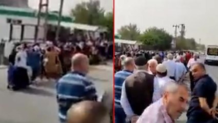 Ayçiçek yağını indirimli almak isteyen vatandaşlar TMO önünde uzun kuyruklar oluşturdu