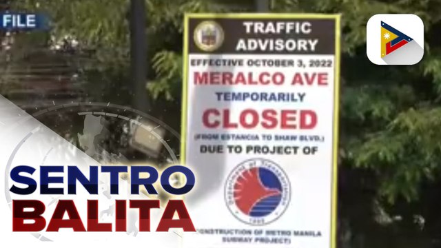 Mga kalsadang isasara kasabay ng konstruksiyon ng Metro Manila Subway, hindi pa madadagdagan ayon sa MMDA