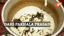 How Dahi Pakhala prasad is prepared at Station Bazaar Duga Puja Pandal In Bhubaneswar