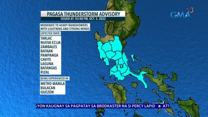 Weather update as of 3:37 PM (October 5, 2022) | 24 Oras News Alert