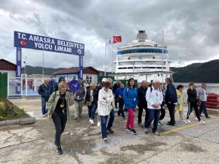 Bartın haberi... Rusya'dan demir alan kruvaziyer 796 yolcusuyla Amasra Limanına ulaştı