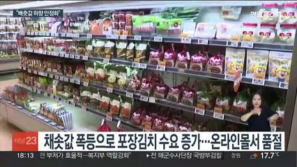 배춧값 하락 전망…포장김치 품귀 완화 기대