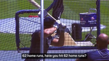 Yankees fan celebrates Judge's record-breaking home run