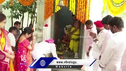 CM KCR Performs Pooja In Camp Office _ Hyderabad |  V6 News (2)