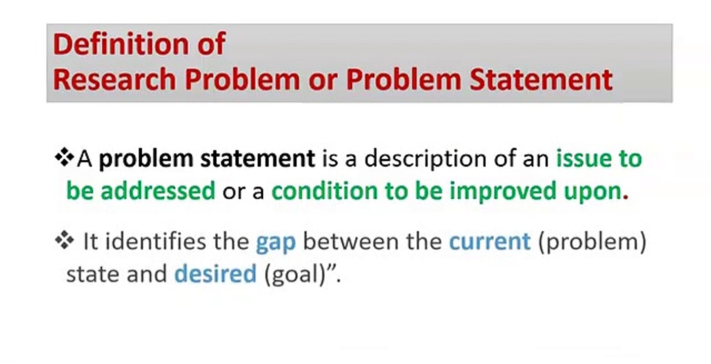 1.6 Research Problem (PhD, M.Phil)