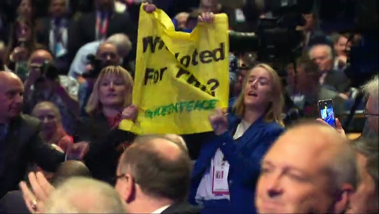 Protestors disrupt Liz Truss' speech