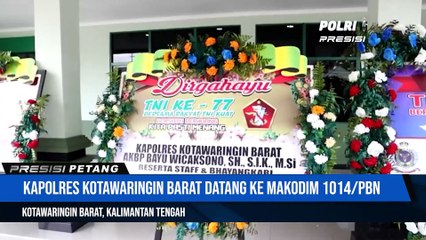 Polres Kotawaringin Barat Gelar Syukuran Dalam Rangka HUT TNI Ke-77