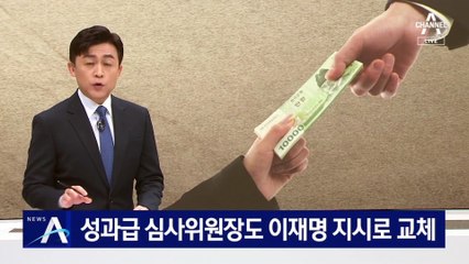 성남FC 성과급 심사위원장도 이재명 지시로 교체