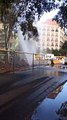 Gran fuga de agua en las obras de la 'superilla' Eixample