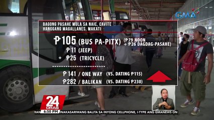 Gastos sa biyahe, tumaas kasunod ng inaprubahang dagdag-pasahe sa bus | 24 Oras